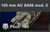 France Amx 50 Foch 155 Autoloader Gun — WoTB ver11.11 Tier 10 tanks option 28