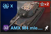 France Amx M4 Mle 54 — WoTB ver11.11 Tier 10 tanks option 30
