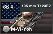Usa M Vi Yoh 105mm Gun — WoTB ver11.11 Tier 10 tanks option 59