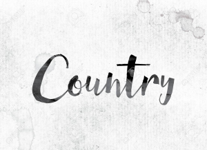 64647817 The Word Country Concept And Theme Painted In Watercolor Ink On A White Paper — Music Genres (ALL) option 5