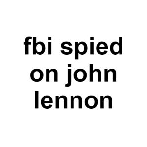John Lennon — conspiracy theories option 78