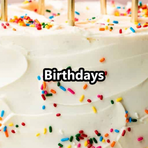 Birthdays — Holidays option 3