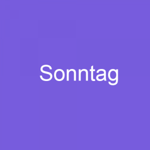 Sonntag — Top 10 Wochentage option 10