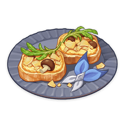 Milky Mushroom Crisp Tower — What Would You Eat In Genshin? Genshin Impact Food Tier List option 131