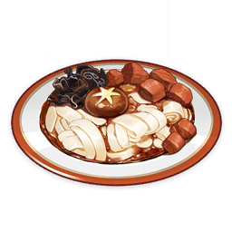 Noodles With Mountain Delicacies — What Would You Eat In Genshin? Genshin Impact Food Tier List option 149