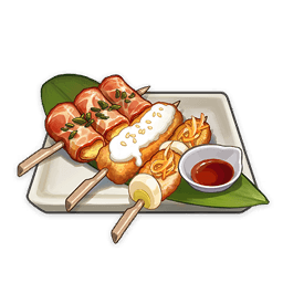 Tri Flavored Skewer — What Would You Eat In Genshin? Genshin Impact Food Tier List option 244