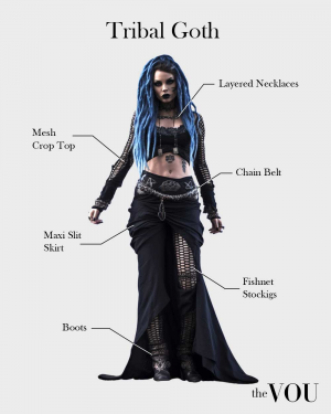Tribal Goth Outfit 01 — goth types option 25