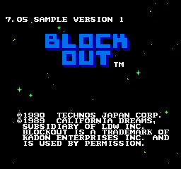 Zzzzz 1743276319block Out Prototype 0 — NES/Famicom (All retail games, 1600+) option 1759