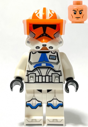 Zzzzz 1727478136clone Captain Vaughn 501st Legion 332nd Company Phase 2 Helmet With Holes And Togruta Markings Orange Visor — Lego Star Wars Minifigures option 194