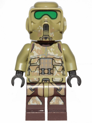 Zzzzz 1727478137clone Scout Trooper 41st Elite Corps Phase 2 Kashyyyk Camouflage Dark Tan Markings On Legs Scowl — Lego Star Wars Minifigures option 203