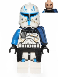 Zzzzz 1727478138clone Trooper Captain Rex 501st Legion Phase 2 Blue Cloth Pauldron Black Cloth Kama Large Eyes — Lego Star Wars Minifigures option 211