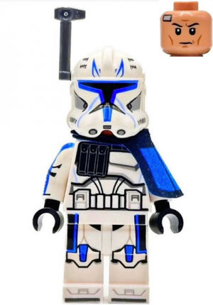 Zzzzz 1727478138clone Trooper Captain Rex 501st Legion Phase 2 Blue Cloth Pauldron Rangefinder Printed White Arms — Lego Star Wars Minifigures option 212