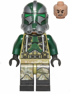 Zzzzz 1727478139clone Trooper Commander Gree 41st Elite Corps Phase 2 Kashyyyk Camouflage Scowl — Lego Star Wars Minifigures option 228