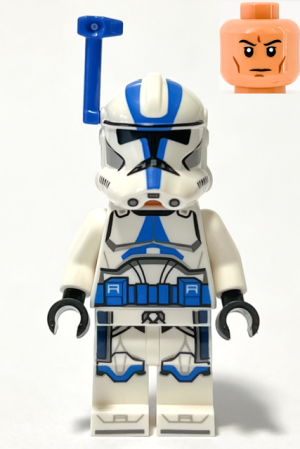 Zzzzz 1727478139clone Trooper Officer 501st Legion Phase 2 White Arms Blue Rangefinder Nougat Head Helmet With Holes — Lego Star Wars Minifigures option 234