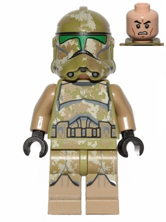 Zzzzz 1727478140clone Trooper 41st Elite Corps Phase 2 Kashyyyk Camouflage Scowl — Lego Star Wars Minifigures option 241