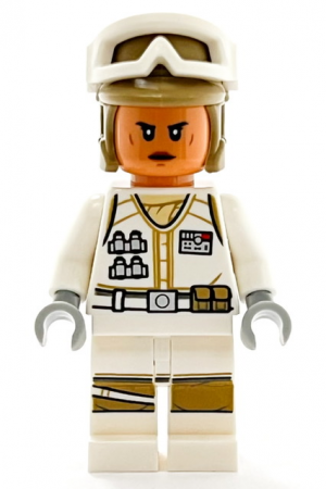 Zzzzz 1727478263hoth Rebel Trooper White Uniform Dark Tan Helmet Female — Lego Star Wars Minifigures option 447