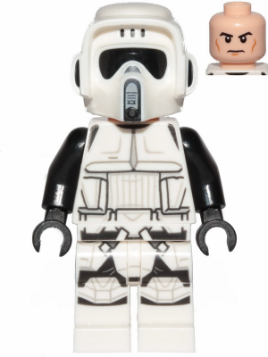 Zzzzz 1727478265imperial Scout Trooper Male Dual Molded Helmet Light Nougat Head Cheek Lines — Lego Star Wars Minifigures option 484