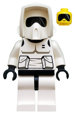 Zzzzz 1727478265imperial Scout Trooper Yellow Head Dark Gray Torso Print — Lego Star Wars Minifigures option 485
