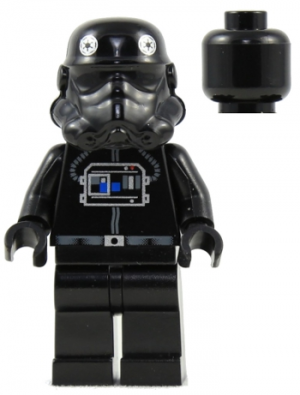 Zzzzz 1727478266imperial Tie Fighter Interceptor Pilot Black Head — Lego Star Wars Minifigures option 498