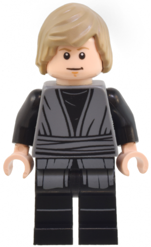 Zzzzz 1727478421luke Skywalker Dark Bluish Gray Jedi Robe Printed Legs Shaggy Hair — Lego Star Wars Minifigures option 577