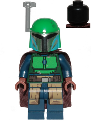 Zzzzz 1727478425mandalorian Tribe Warrior Female Dark Brown Cape Green Helmet — Lego Star Wars Minifigures option 615