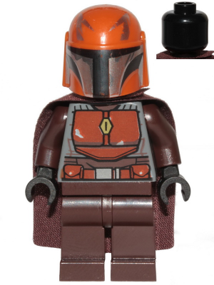 Zzzzz 1727478425mandalorian Tribe Warrior Male Dark Brown Cape Dark Orange Helmet — Lego Star Wars Minifigures option 616