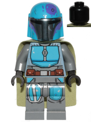 Zzzzz 1727478425mandalorian Tribe Warrior Male Olive Green Cape Dark Azure Helmet — Lego Star Wars Minifigures option 617