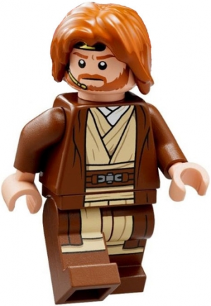 Zzzzz 1727478428obi Wan Kenobi Reddish Brown Robe Dark Orange Mid Length Tousled With Center Part Hair — Lego Star Wars Minifigures option 656