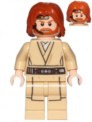 Zzzzz 1727478429obi Wan Kenobi Mid Length Tousled With Center Part Hair And Headset — Lego Star Wars Minifigures option 665