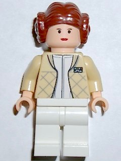 Zzzzz 1727478488princess Leia Hoth Outfit Textured Hair With Buns — Lego Star Wars Minifigures option 709
