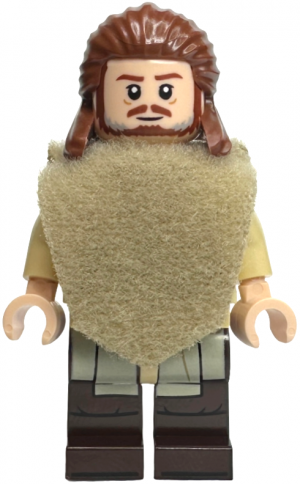 Zzzzz 1727478489qui Gon Jinn Poncho Reddish Brown And Light Bluish Gray Beard — Lego Star Wars Minifigures option 731