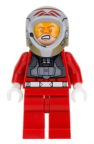 Zzzzz 1727478491rebel Pilot A Wing Open Helmet Red Jumpsuit — Lego Star Wars Minifigures option 751
