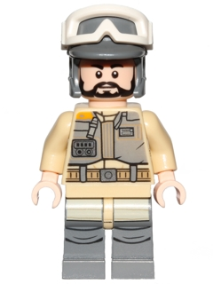 Zzzzz 1727478492rebel Trooper White Goggles Dark Bluish Gray Helmet Black Beard Private Kappehl — Lego Star Wars Minifigures option 766