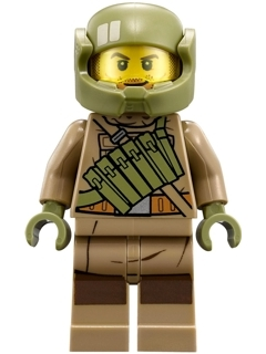 Zzzzz 1727478493resistance Trooper Dark Tan Hoodie Jacket Ammo Pouch Stubble Helmet With Chin Guard — Lego Star Wars Minifigures option 793