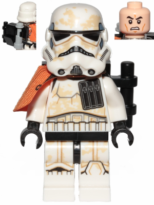 Zzzzz 1727478582sandtrooper Squad Leader Captain Orange Pauldron Ammo Pouch Dirt Stains Survival Backpack — Lego Star Wars Minifigures option 829