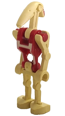 Zzzzz 1727478583security Battle Droid Dark Red Torso With Tan Insignia Angled Arms — Lego Star Wars Minifigures option 843