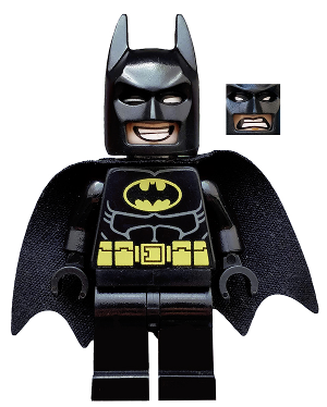 Tlm090 Batman Dual Sided Head Grin And Angry Face Type 2 Cowl — All Lego Batman Figures - Heroes and Villains option 369