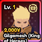 Gilgamesh — Anime Vanguards Unit Tier List Update 2.0 option 29
