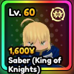 Saber — Anime Vanguards Unit Tier List Update 2.0 option 35