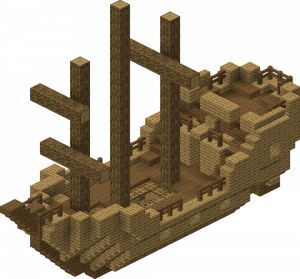 Shipwreckoakwithmast — Minecraft structures option 17