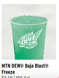 Baja Blast Freezepng — Taco Bell Tina's Ultimate Taco Bell Tier List option 5