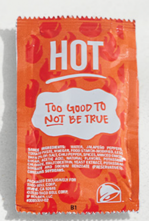 Hot Sauce — Taco Bell Tina's Ultimate Taco Bell Tier List option 33