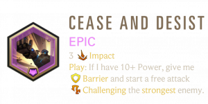 Cease — Legends of Runeterra Signature Epic Patch 7.6 option 3