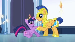 Flashsentryhelpingtwilightupeg — Rate My Little Pony Ships (MLP and EG) option 9