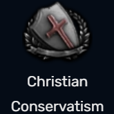 Christian Conservatism — Most TNO ideologies with labels option 16