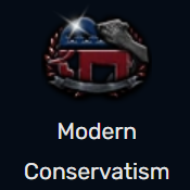Modern Conservatism — Most TNO ideologies with labels option 70