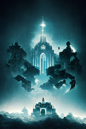 Nanidestiny2artpostercathedralmadeofvoxelbrickssittin4f3cebf8 E6ab 4c2f A2ad Fd527d1b1d40png — 12 Miles Below - Book cover tempaltes option 6