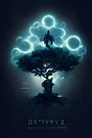 Nanidestiny2artpostersingletreewithglowingleavesintri4d0bf415 Ee26 451f A1a4 D3c17f8f8044png — 12 Miles Below - Book cover tempaltes option 8