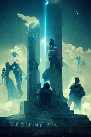 Nanidestiny2artpostersmallgroupofknightslookingatdisbeb33779 B5bc 4ea3 B160 420a713f00a3 1png — 12 Miles Below - Book cover tempaltes option 10