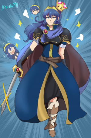 Marth Crown — Smash bros characters with the super crown rating option 44